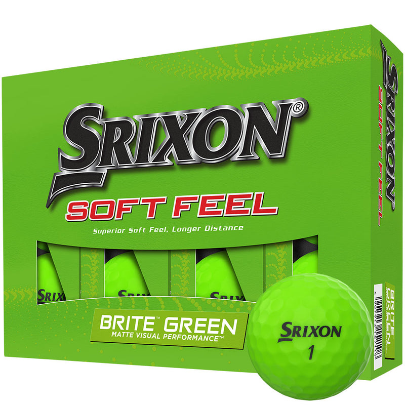 Srixon Soft Feel Golf Balls - Brite Green - 4 Pack