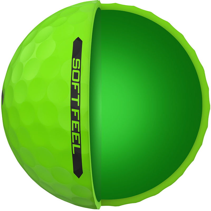 Srixon Soft Feel Golf Balls - Brite Green - 4 Pack