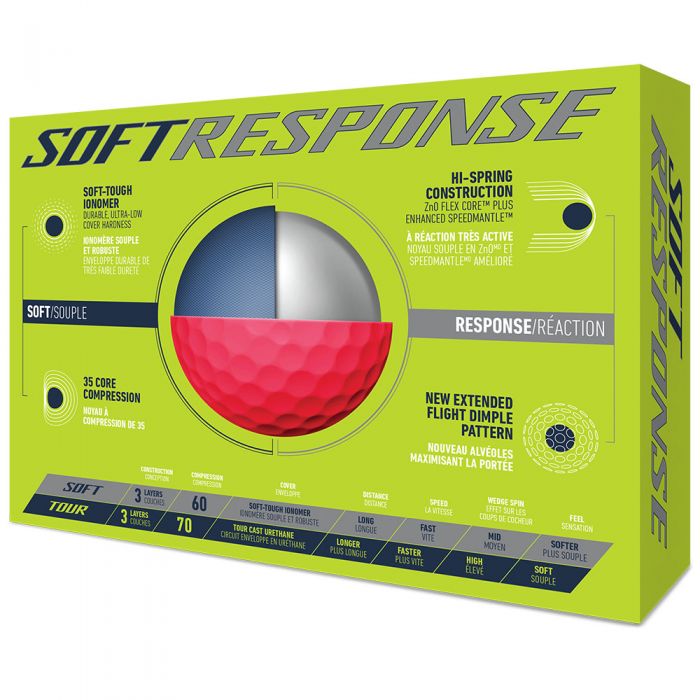 TaylorMade Soft Response Red Golf Balls - 12 Pack