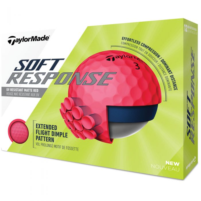 TaylorMade Soft Response Red Golf Balls - 12 Pack