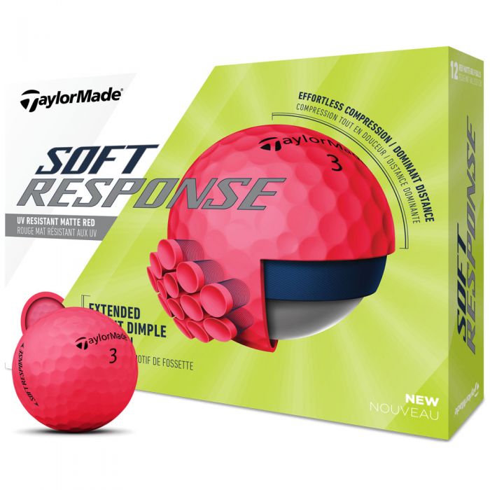 TaylorMade Soft Response Red Golf Balls - 12 Pack