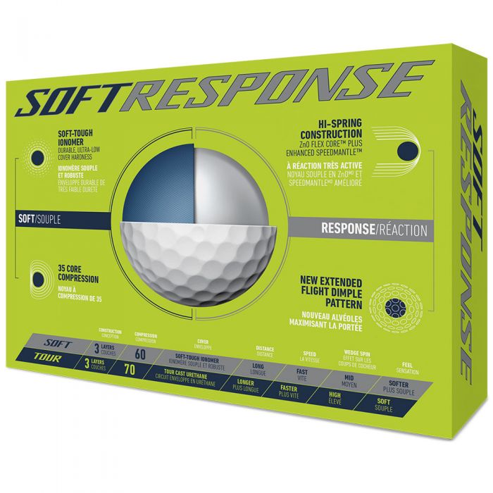 TaylorMade Soft Response White Golf Balls - 12 Pack