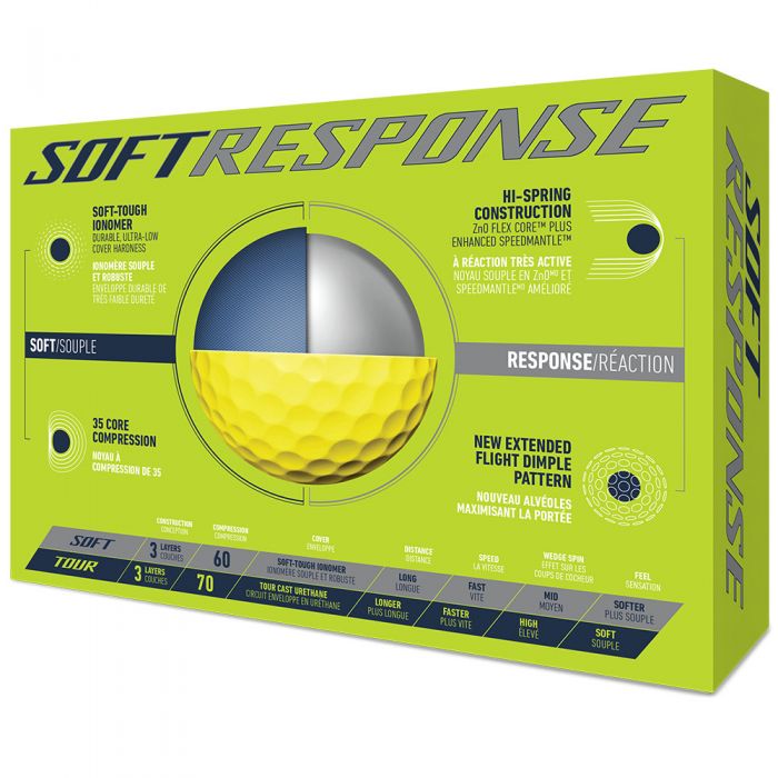 TaylorMade Soft Response Yellow Golf Balls - 12 Pack