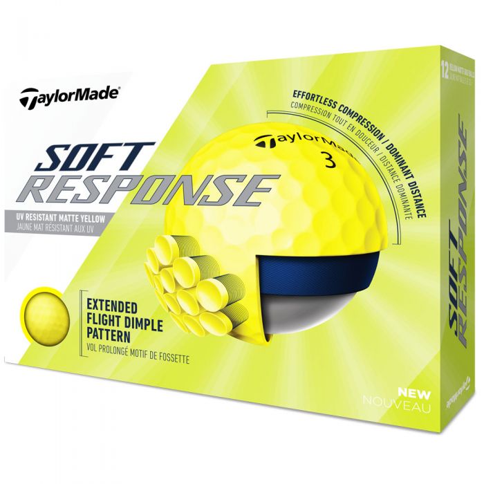 TaylorMade Soft Response Yellow Golf Balls - 12 Pack