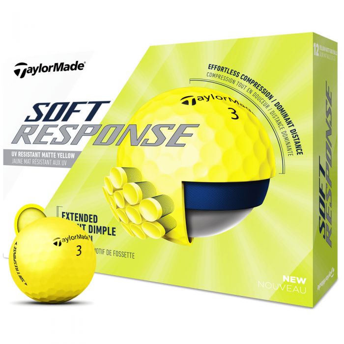 TaylorMade Soft Response Yellow Golf Balls - 12 Pack