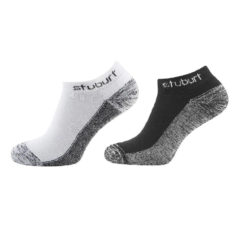 Stuburt Low Cut Golf Socks (Pack of 2) - White/Black