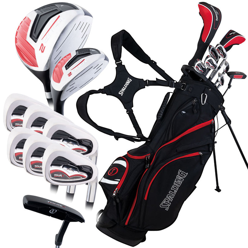 Spalding Tour 2 10-Piece Stand Bag Package Set - Steel