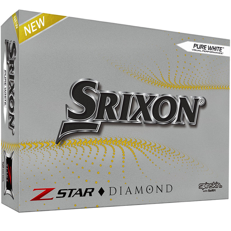 Srixon Z-Star Diamond Golf Balls - Pure White - Double Dozen