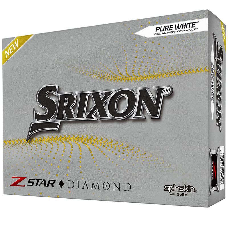 Srixon Z-Star Diamond Golf Balls - Pure White - Double Dozen