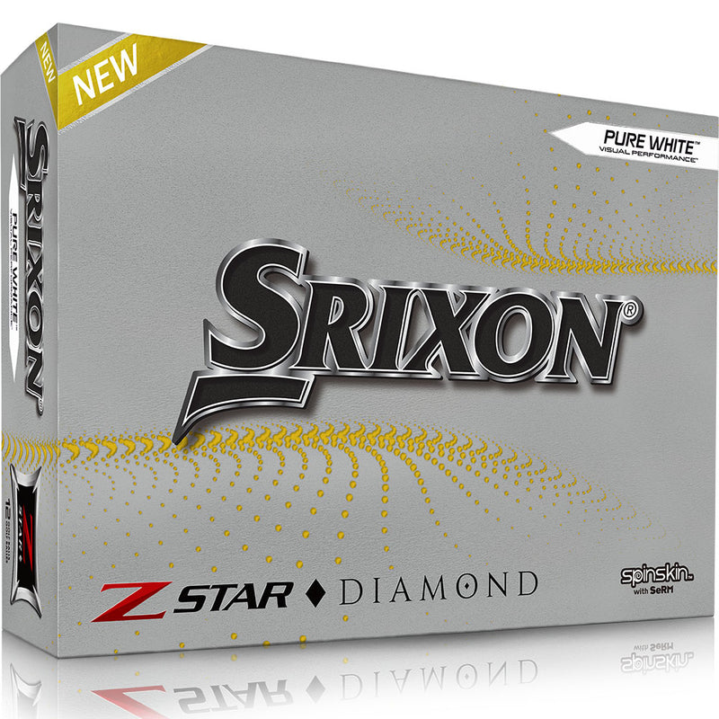 Srixon Z-Star Diamond Golf Balls - Pure White - Double Dozen