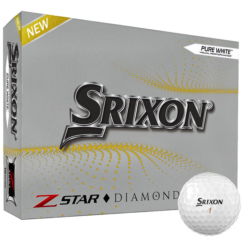 Srixon Z-Star Diamond Golf Balls - Pure White - 12 Pack