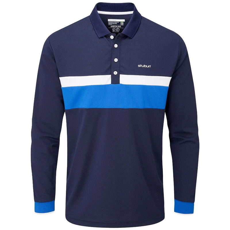 Stuburt Motion Long Sleeve Polo Shirt - Midnight