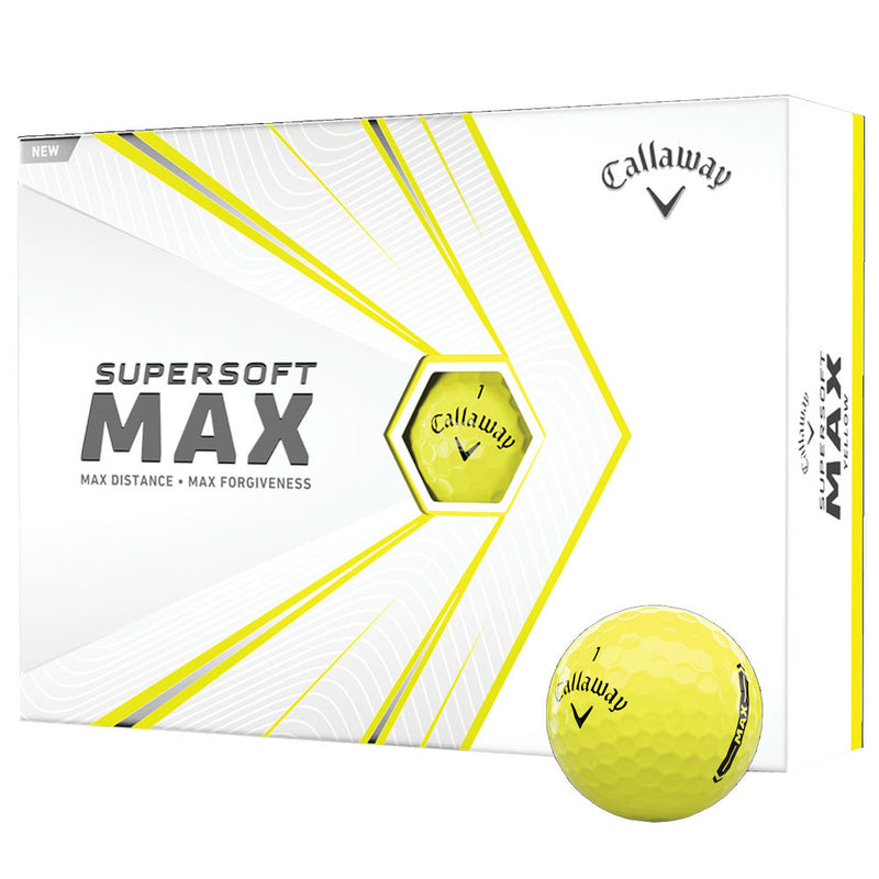 Callaway Supersoft Max Golf Balls - Yellow - 12 Pack