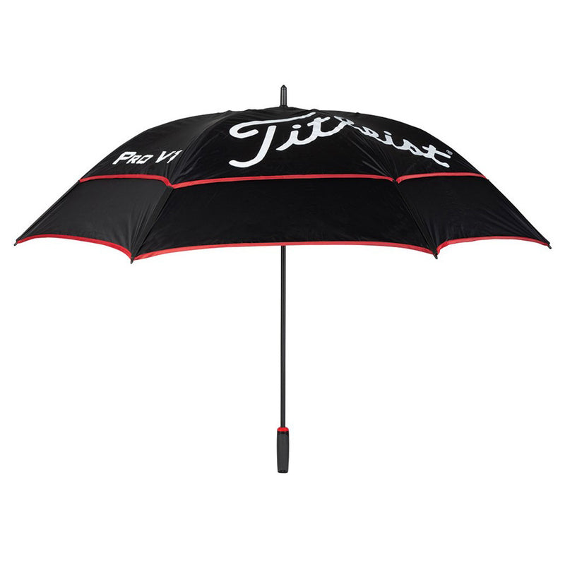 Titleist Tour Double Canopy Umbrella - Black/White/Red