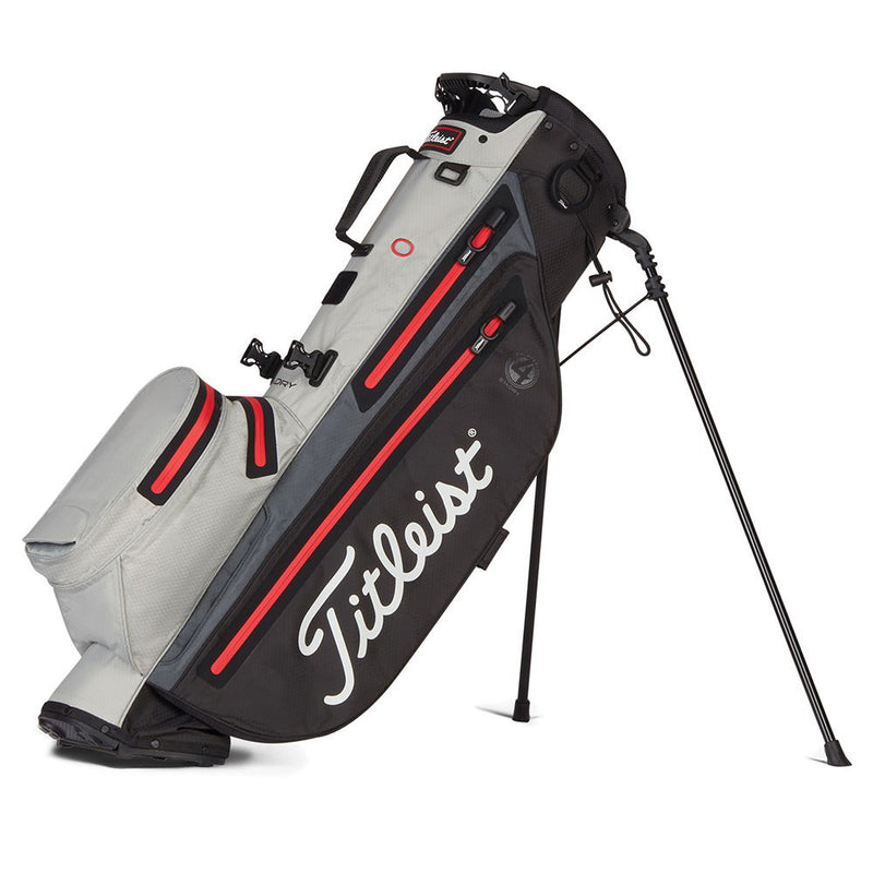 Titleist Player 4 StaDry Waterproof Stand Bag - Black/Grey/Red