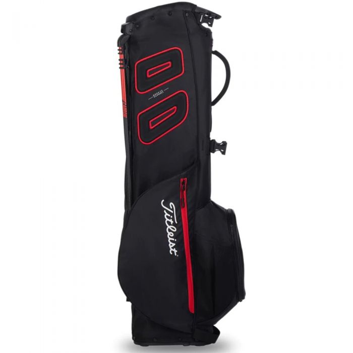 Titleist Players 4 Carbon Stand Bag - Black/Black/Red