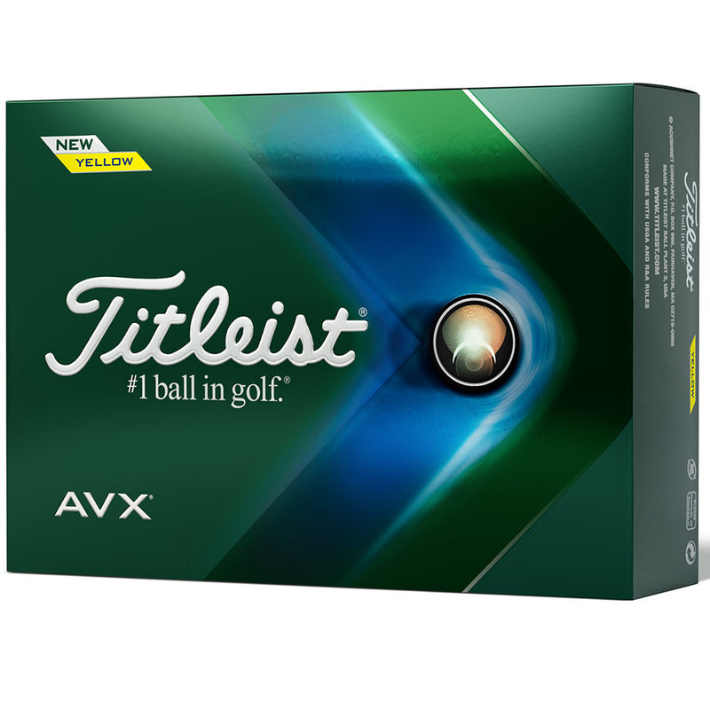 Titleist AVX '23 Golf Balls - Yellow - Double Dozen