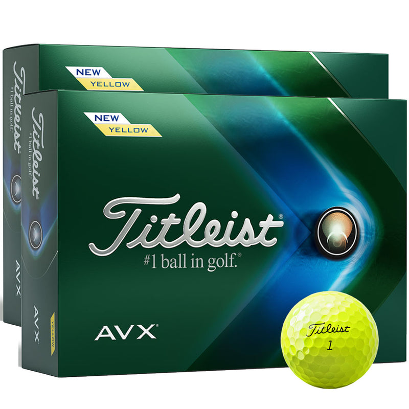 Titleist AVX '23 Golf Balls - Yellow - Double Dozen