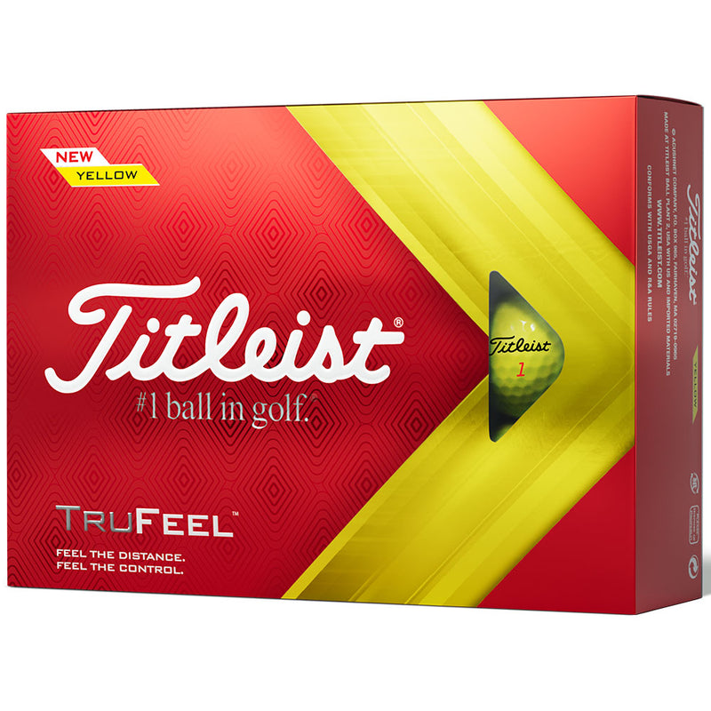 Titleist TruFeel '22 Golf Balls - Yellow - Double Dozen