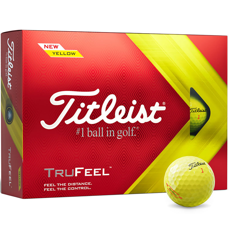 Titleist TruFeel '22 Golf Balls - Yellow - Double Dozen