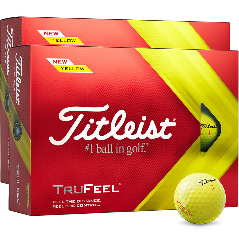 Titleist TruFeel '22 Golf Balls - Yellow - Double Dozen