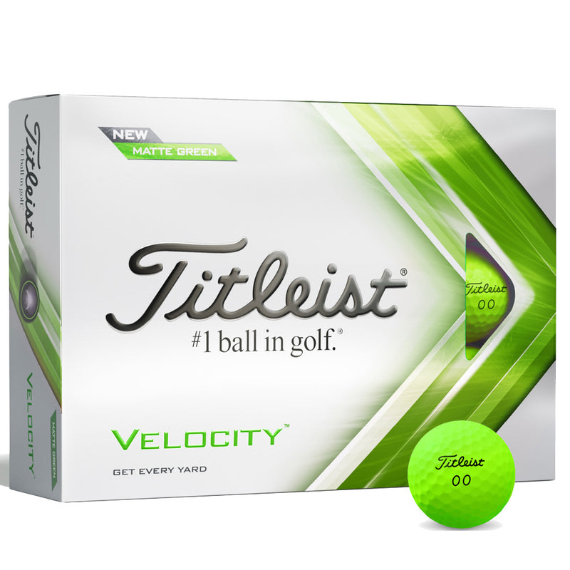 Titleist Velocity Golf Balls - Green - Double Dozen