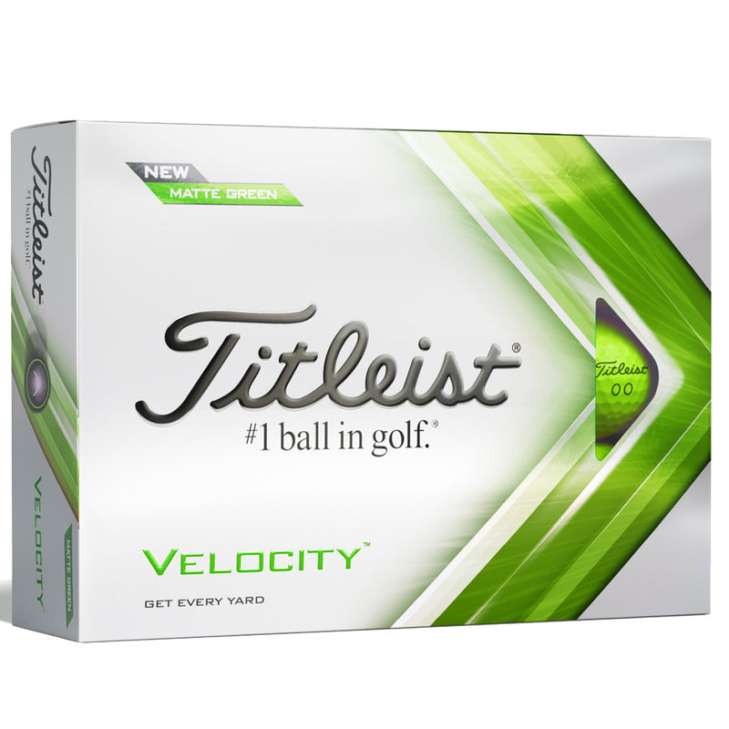 Titleist Velocity Golf Balls - Green - Double Dozen