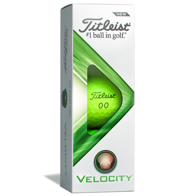 Titleist Velocity Golf Balls - Green - Double Dozen