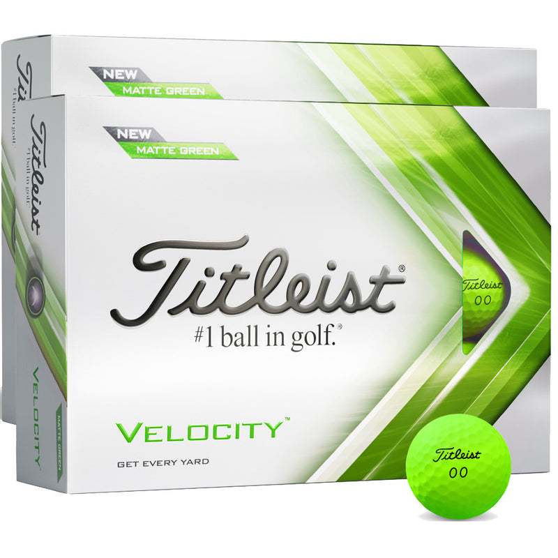 Titleist Velocity Golf Balls - Green - Double Dozen