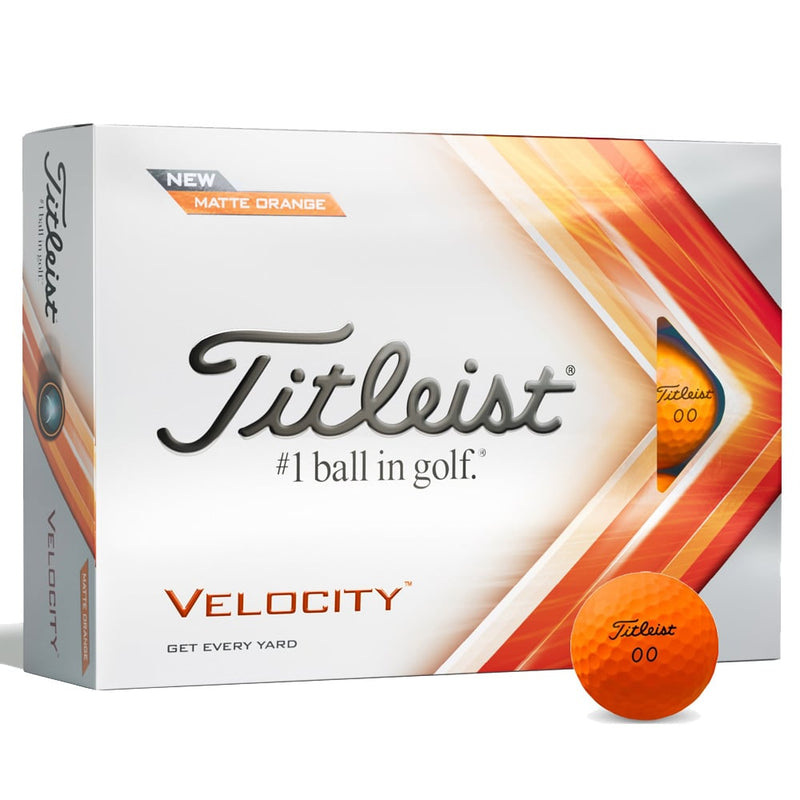 Titleist Velocity Golf Balls - Orange - 12 Pack