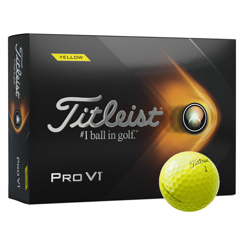 Titleist Pro V1 Yellow Golf Balls - 12 Pack