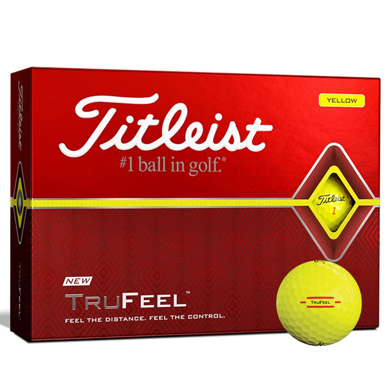 Titleist Trufeel Golf Balls - Yellow - 12 Pack