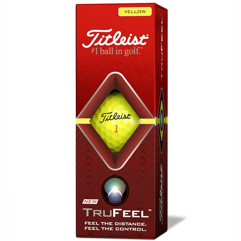 Titleist Trufeel Golf Balls - Yellow - 12 Pack