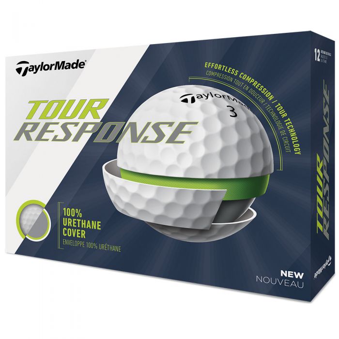 TaylorMade Tour Response White Golf Balls - 12 Pack