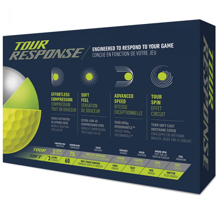 TaylorMade Tour Response Yellow Golf Balls - 12 Pack