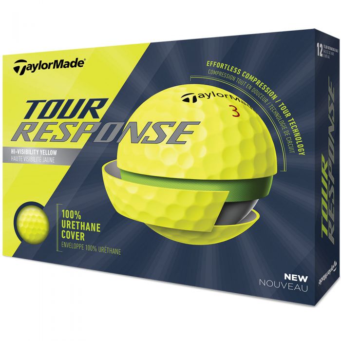 TaylorMade Tour Response Yellow Golf Balls - 12 Pack