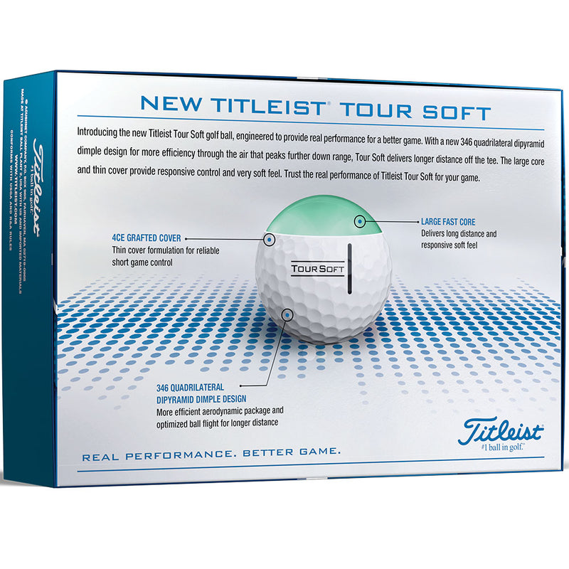 Titleist Tour Soft Golf Balls - White - Double Dozen