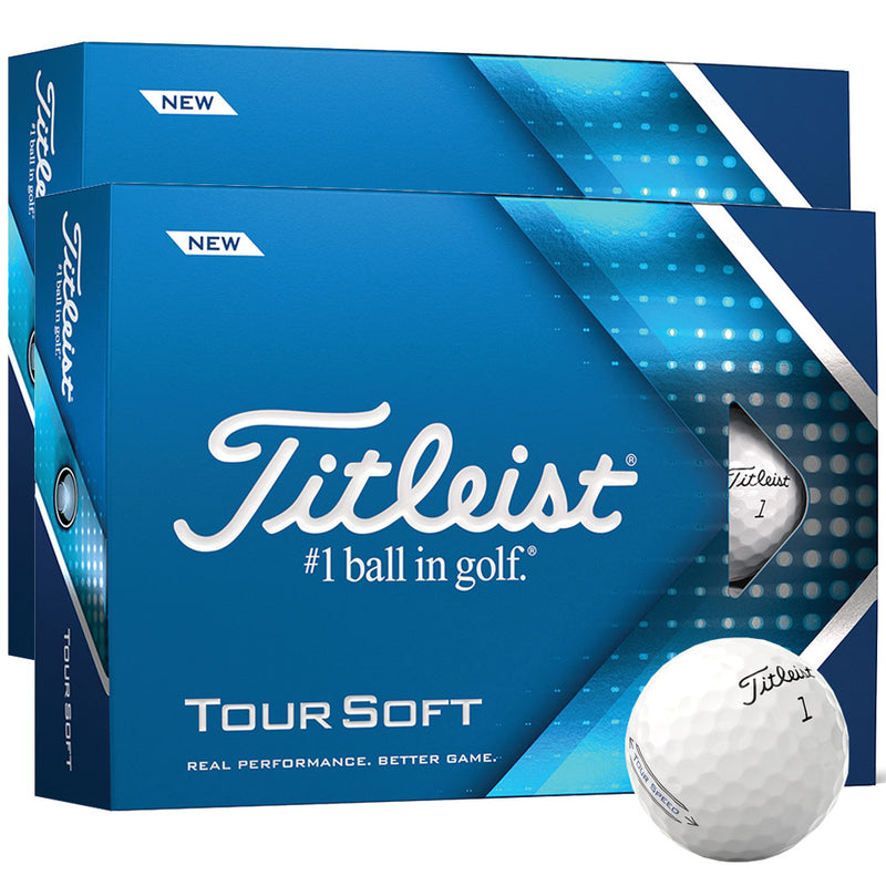 Titleist Tour Soft Golf Balls - White - Double Dozen