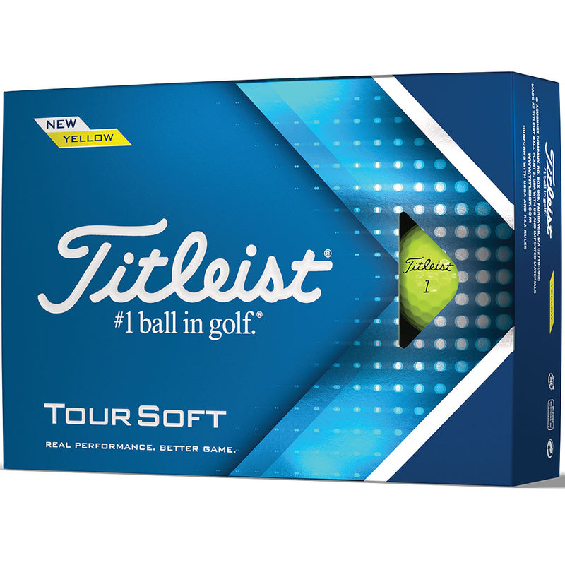 Titleist Tour Soft Golf Balls - Yellow - Double Dozen