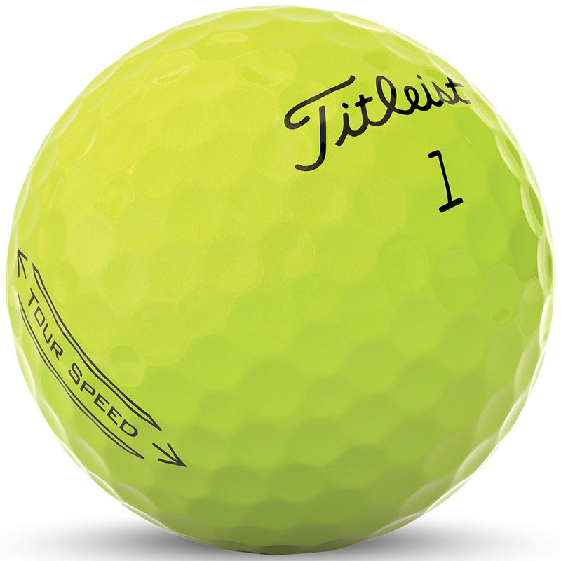 Titleist Tour Speed Golf Balls - Yellow - Double Dozen