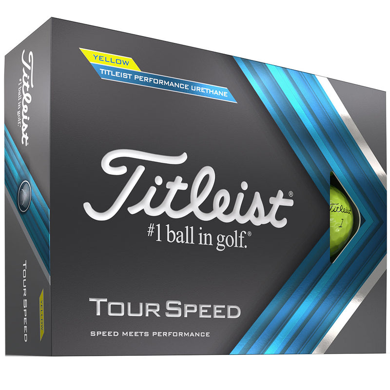 Titleist Tour Speed Golf Balls - Yellow - Double Dozen