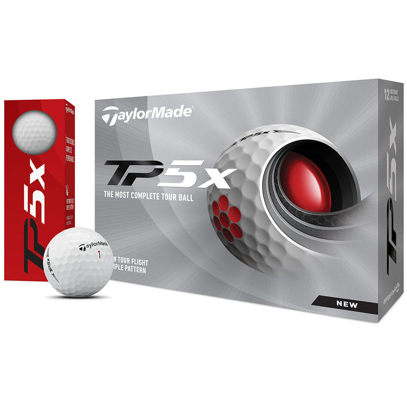 TaylorMade TP5x 4 for 3 Personalised Golf Balls - White