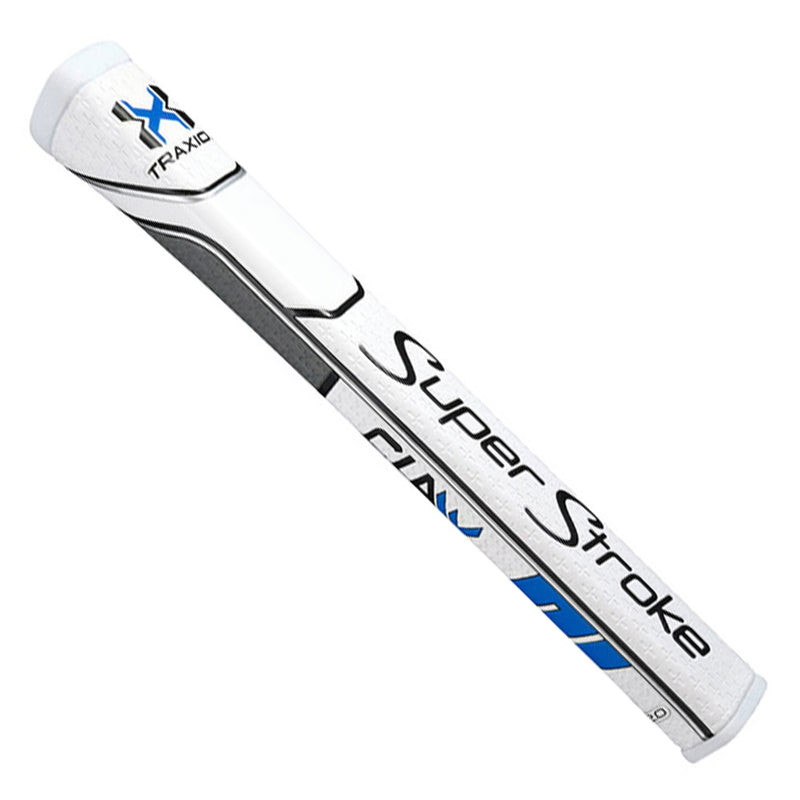 SuperStroke Traxion Claw 2.0 Putter Grip - White/Grey/Blue