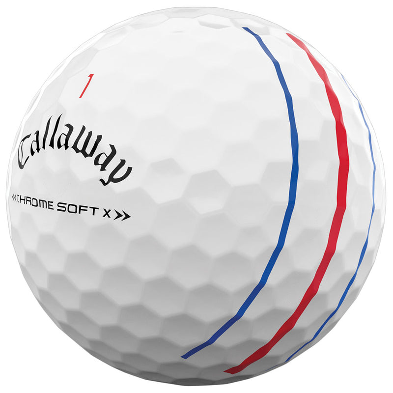 Callaway Chrome Soft X Triple Track Golf Balls - White - Double Dozen