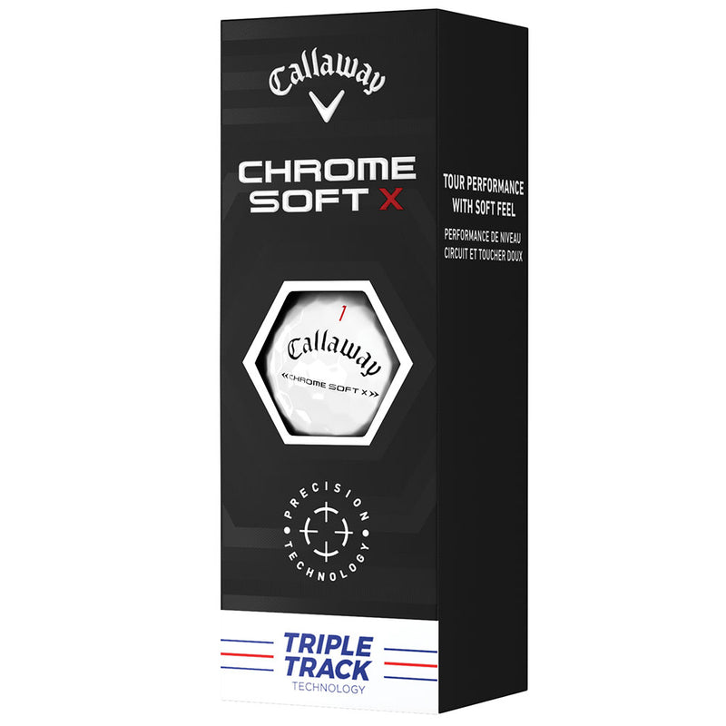 Callaway Chrome Soft X Triple Track Golf Balls - White - Double Dozen