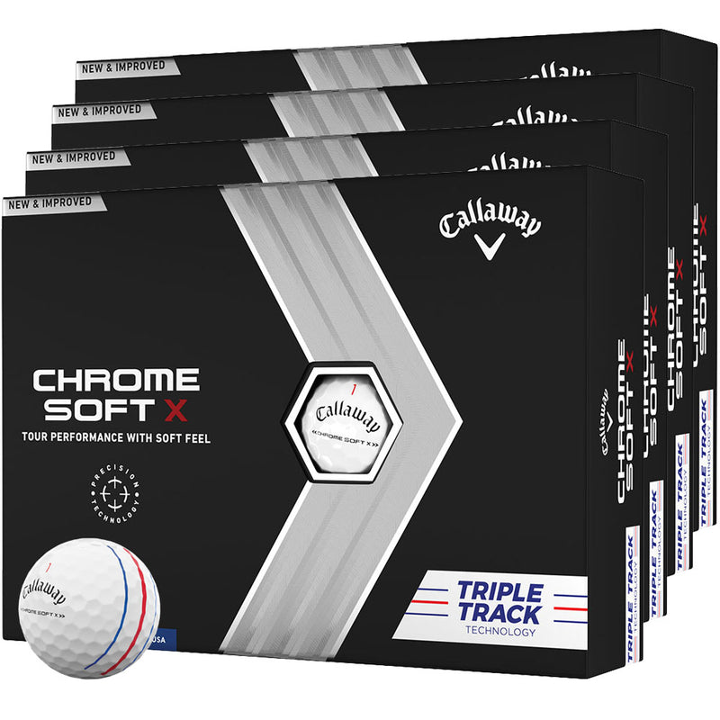 Callaway Chrome Soft X Triple Track Golf Balls - White - 4 for 3 (48 Pack)