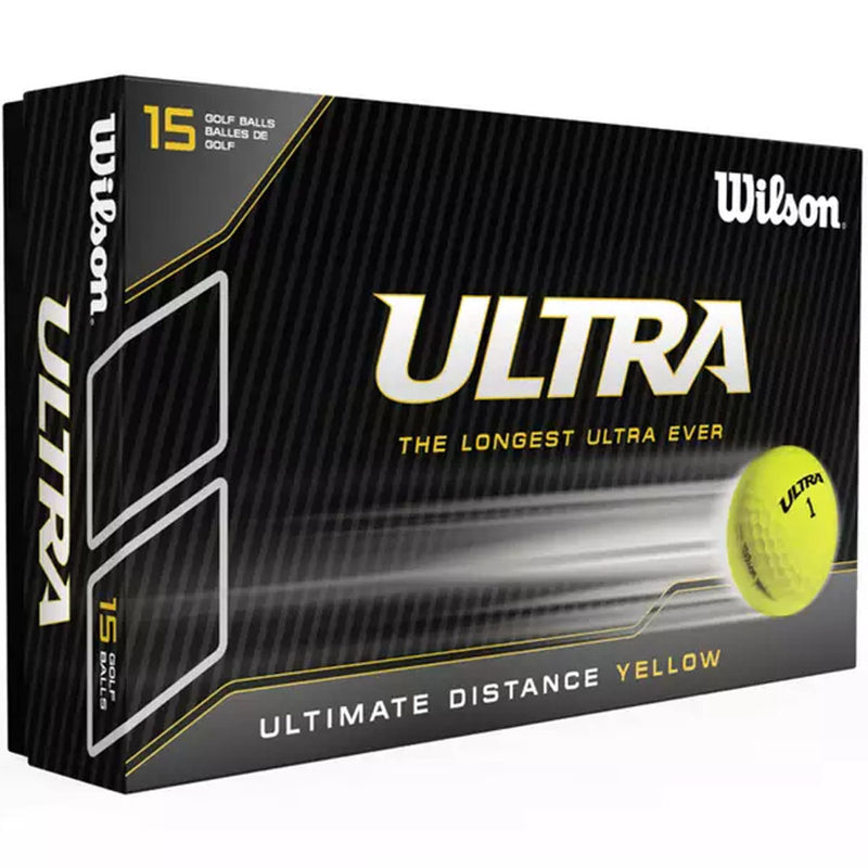 Wilson Ultra Ultimate Distance Golf Balls - Yellow - 15 Pack