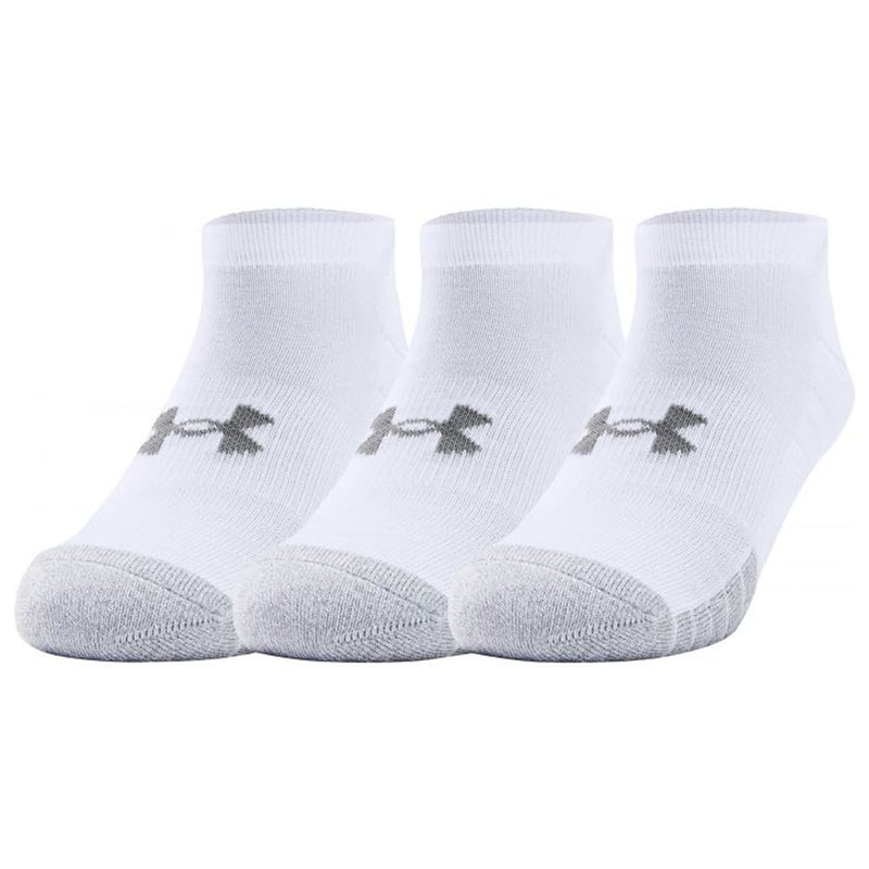 Under Armour HeatGear No Show Golf Socks (3 Pack) - White