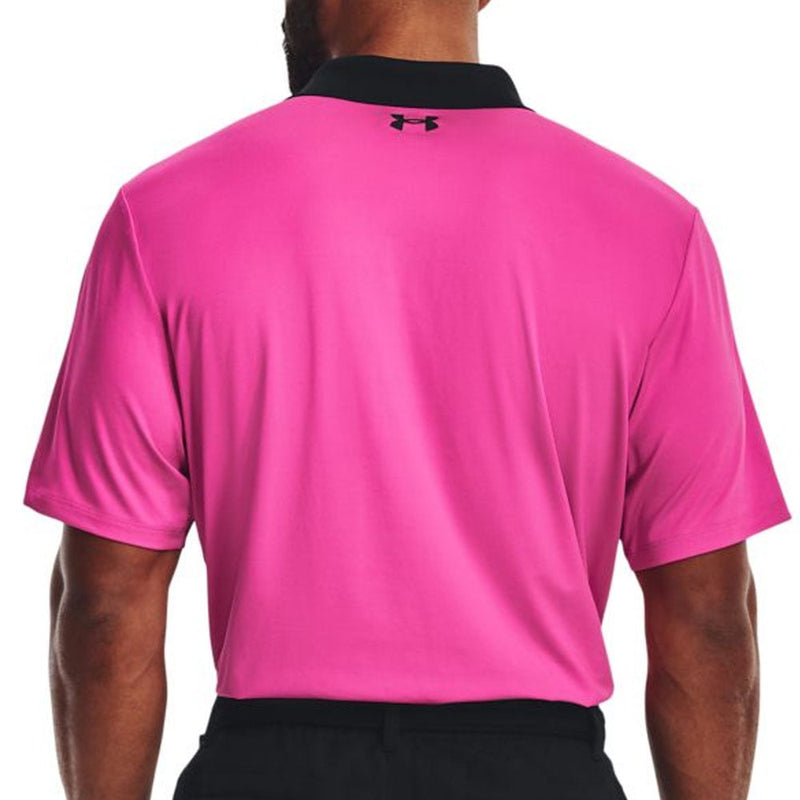 Under Armour Performance 3.0 Colour Block Polo Shirt - Black/Rebel Pink
