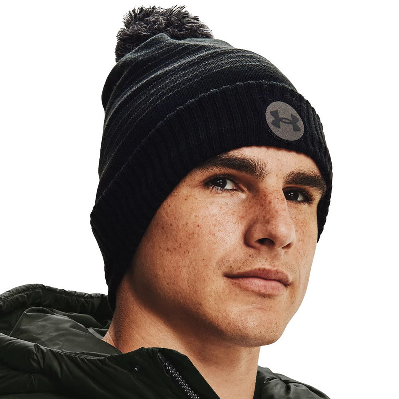 Under Armour Truckstop Fleece Beanie Hat - Black/Jet Grey